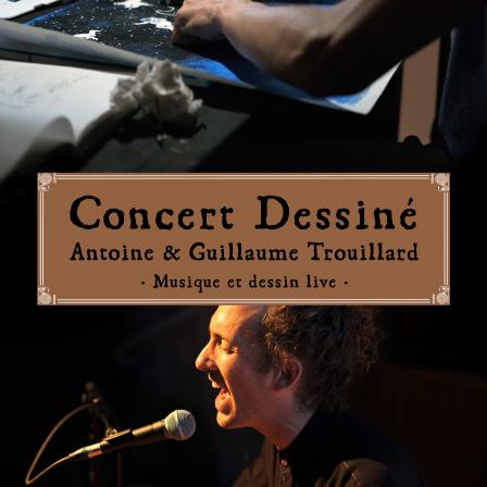 Affiche concert dessiné par Guillaume et Antoine Trouillard